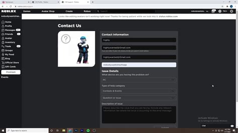 how to call roblox support team