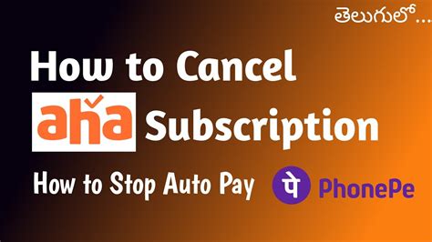 how to cancel a subscription on phonepe