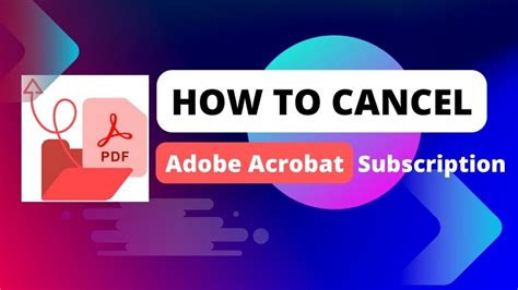 how to cancel adobe acrobat subscription without fee