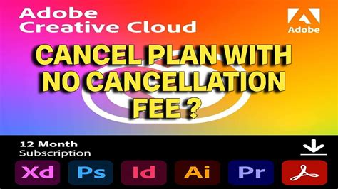 how to cancel adobe creative cloud without fee