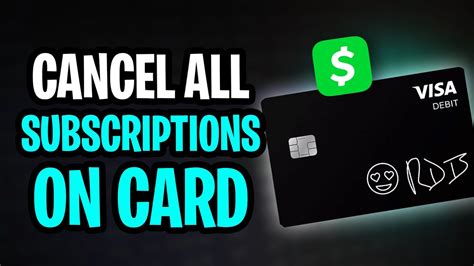 how to cancel all subscriptions on your cash app card