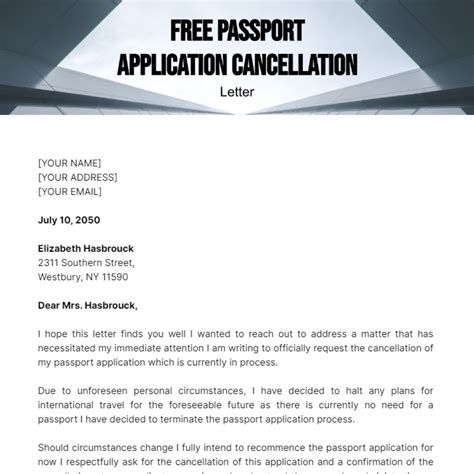 how to cancel application form for passport