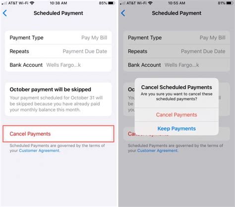 how to cancel auto payments on apple pay