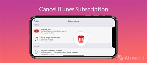 how to cancel itunes subscription on android