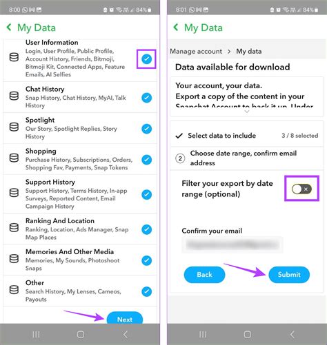 how to cancel my data request on snapchat