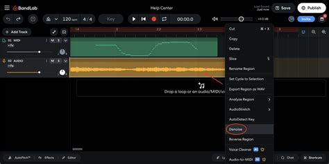 how to cancel out background noise on bandlab