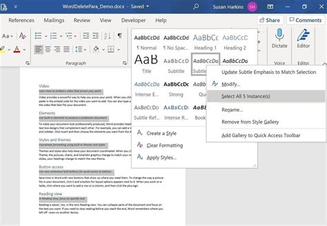how to cancel paragraph in word