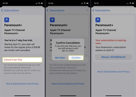 how to cancel paramount on amazon app
