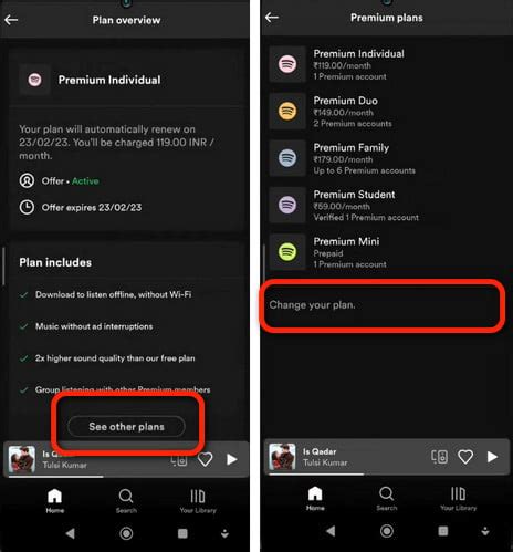 how to cancel spotify subscription on android app