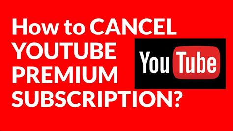 how to cancel subscription in youtube premium