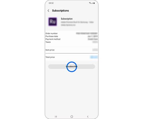 how to cancel subscriptions on android samsung