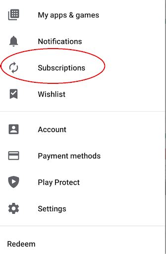 how to cancel subscriptions on android tablet