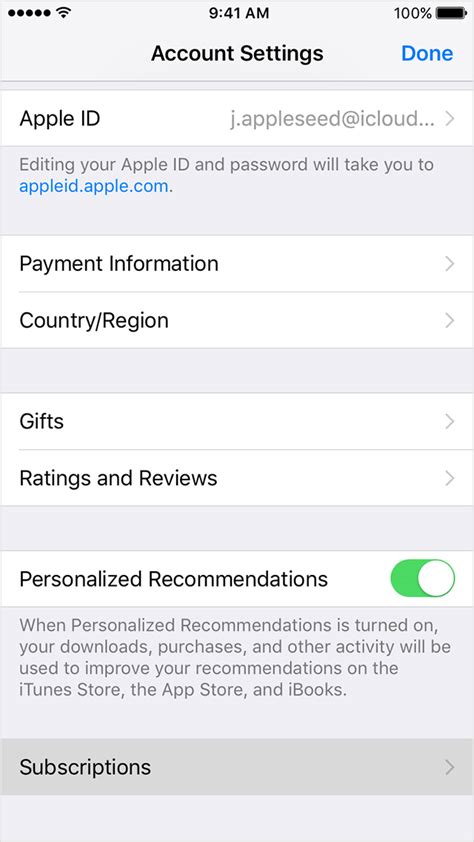 how to cancel subscriptions on apple settings