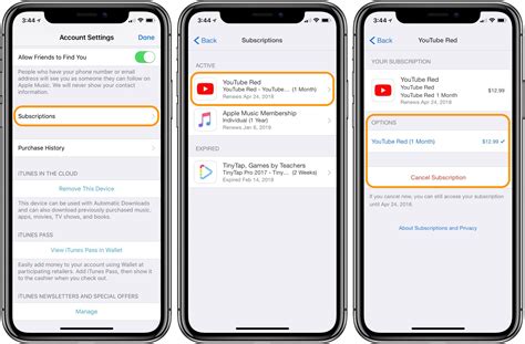 how to cancel subscriptions on apps apple