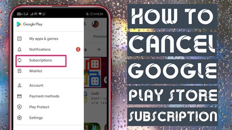 how to cancel subscriptions on play store