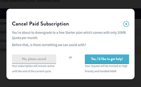 how to cancel subscriptions on websites