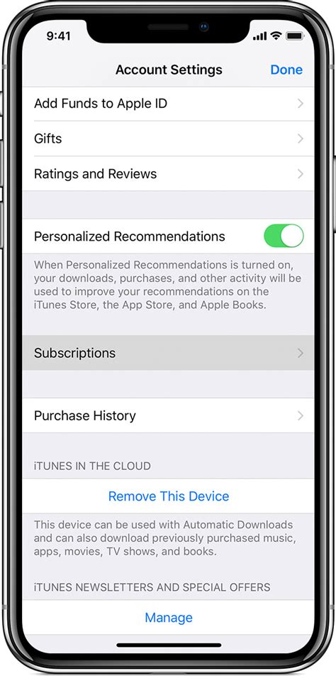 how to cancel subscriptions through iphone settings