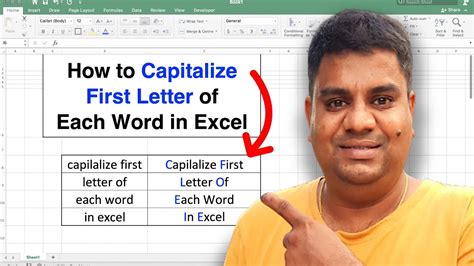 how to capitalize first letter in excel shortcut key