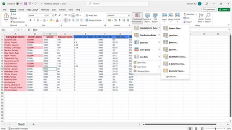 how to categorize tabs in excel