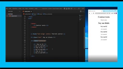 how to center an image in html visual studio code
