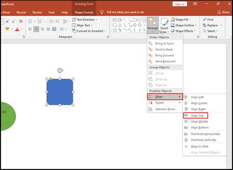 how to center objects in powerpoint