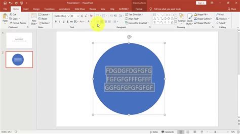how to center text in a shape in powerpoint