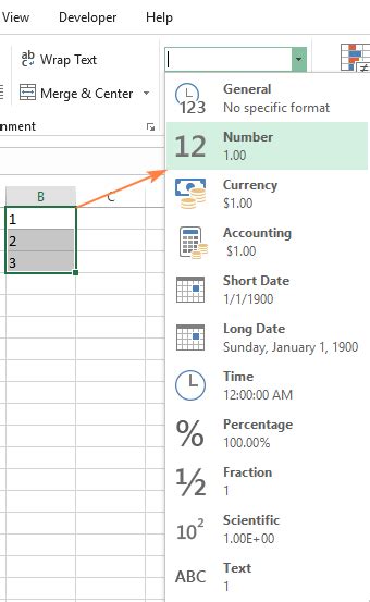 how to change 1 number in excel
