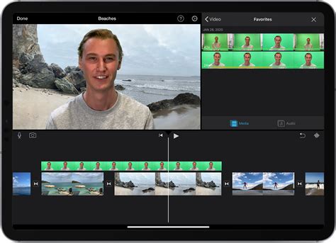 how to change a green screen background in imovie on ipad