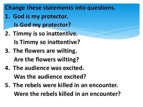 how to change a question into a thesis statement