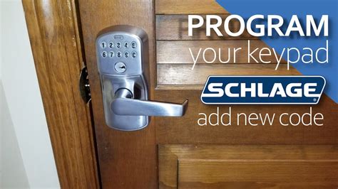 how to change a schlage keypad lock code