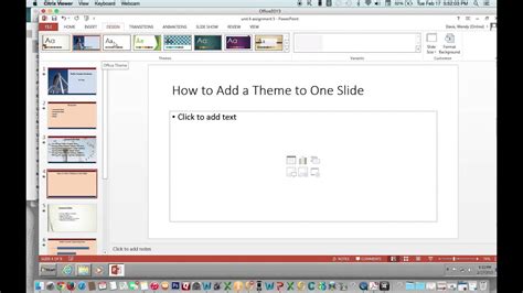 how to change a single slide design in powerpoint