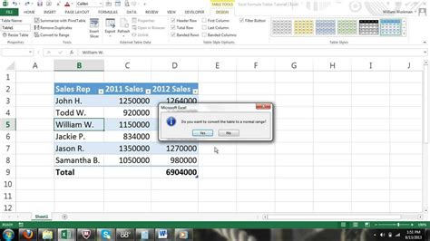 how to change a table range in excel