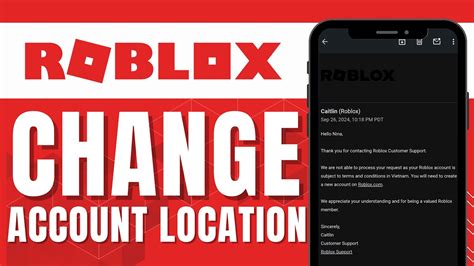 how to change account location on roblox mobile