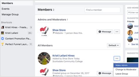 how to change admin on facebook group page