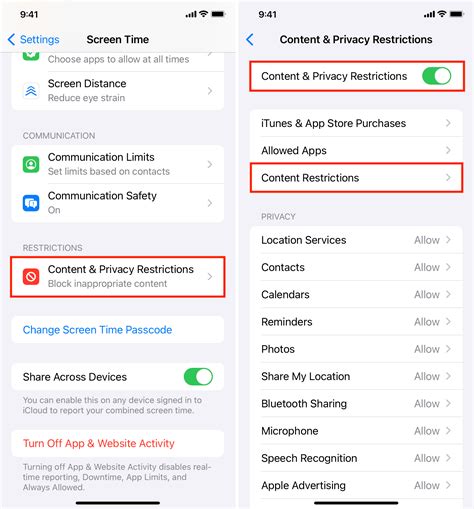 how to change age restrictions in settings