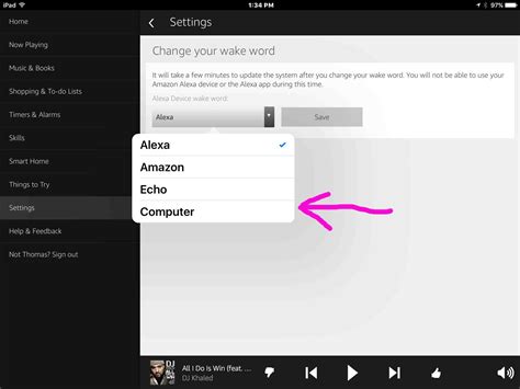 how to change amazon echo dot name