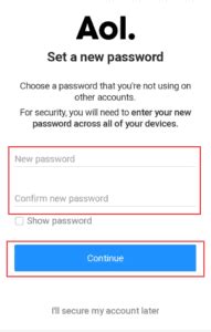 how to change aol email password on iphone 14