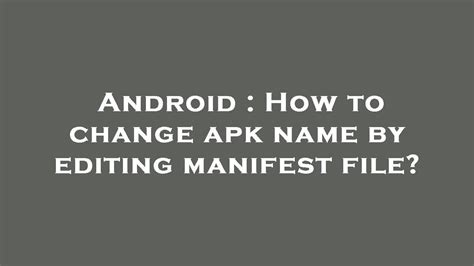 how to change apk name in android