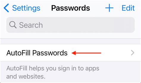 how to change auto passwords on iphone