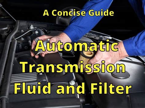 how to change automatic transmission fluid and filter