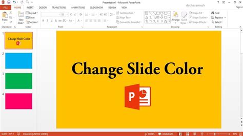 how to change background color of slide in powerpoint
