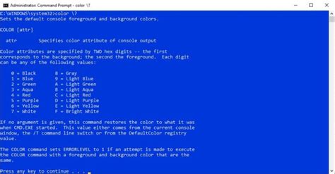 how to change background colour of command prompt