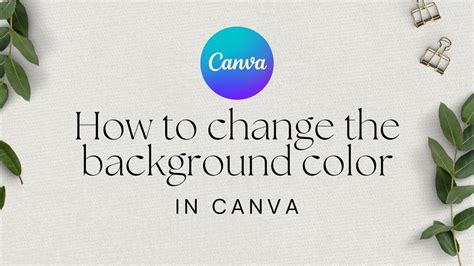 how to change background colour on canva template