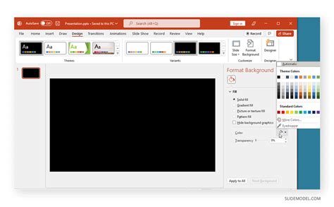 how to change background graphics text in powerpoint