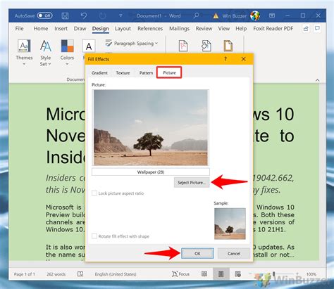 how to change background image on word template