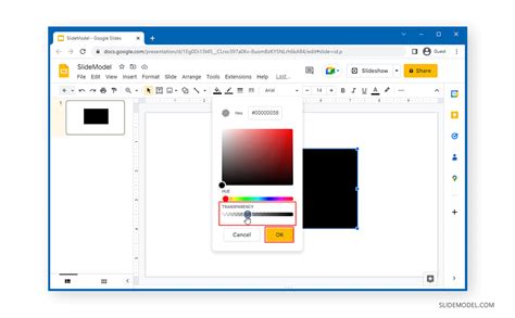 how to change background image transparency in google slides