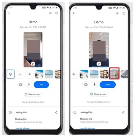 how to change background in google meet on mobile