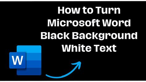 how to change background in microsoft word from black to white