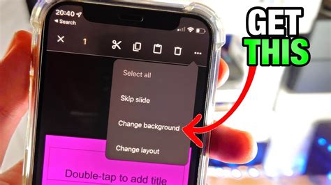 how to change background on google slides on phone android