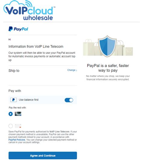 how to change backup payment method paypal